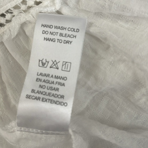 For & Rae Asymmetrical White Cotton Top Size S - Picture 6 of 6